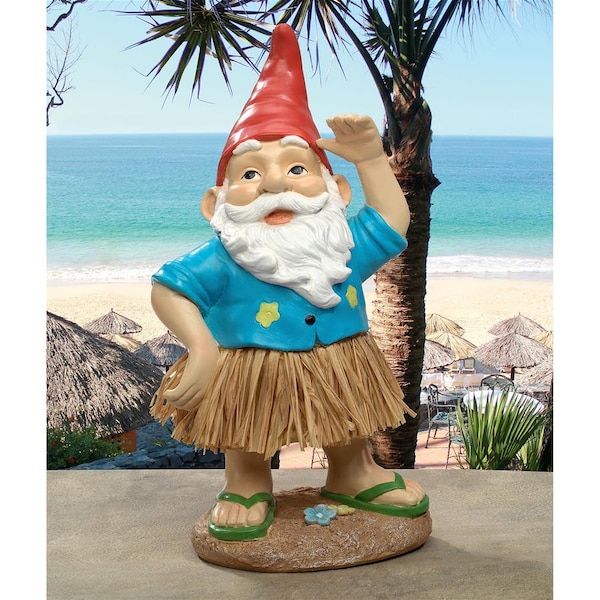 Design Toscano Hawaiian Hank Grass Skirt Gnome Statue - AL60159