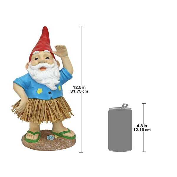 Design Toscano Hawaiian Hank Grass Skirt Gnome Statue - AL60159