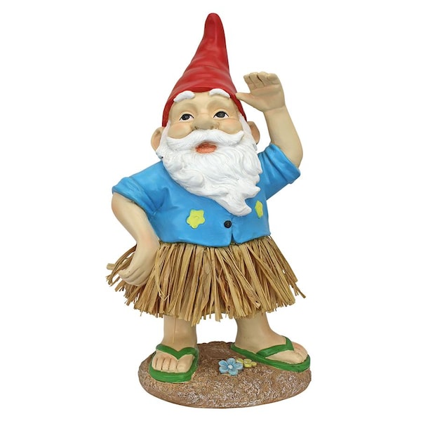 Design Toscano Hawaiian Hank Grass Skirt Gnome Statue - AL60159