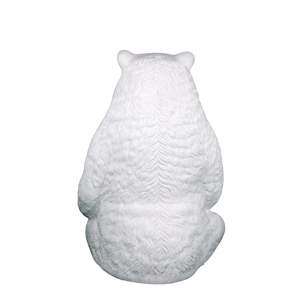 Design Toscano Sitting Pretty Oversized Polar Bear Statue with Paw Seat - NE130086
