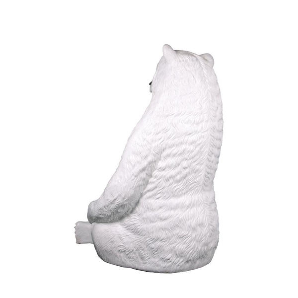 Design Toscano Sitting Pretty Oversized Polar Bear Statue with Paw Seat - NE130086