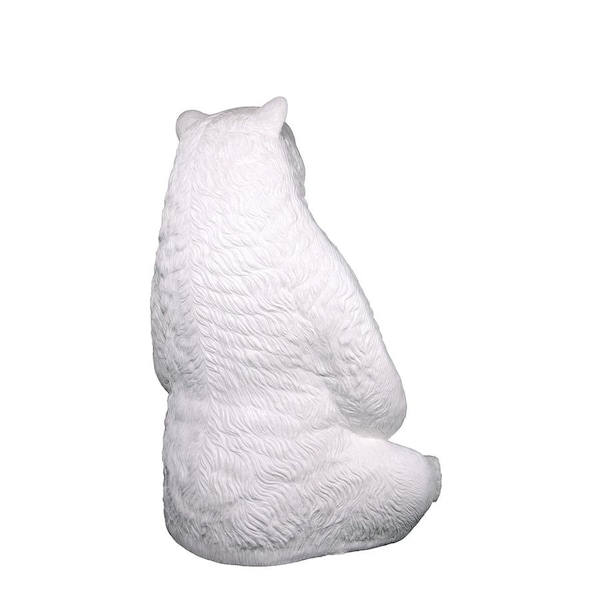 Design Toscano Sitting Pretty Oversized Polar Bear Statue with Paw Seat - NE130086