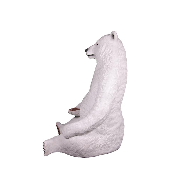 Design Toscano Sitting Pretty Oversized Polar Bear Statue with Paw Seat - NE130086