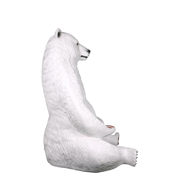 Design Toscano Sitting Pretty Oversized Polar Bear Statue with Paw Seat - NE130086