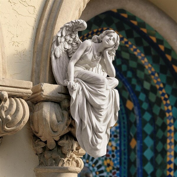 Design Toscano Resting Grace Sitting Angel Sculpture: Large - NG33951