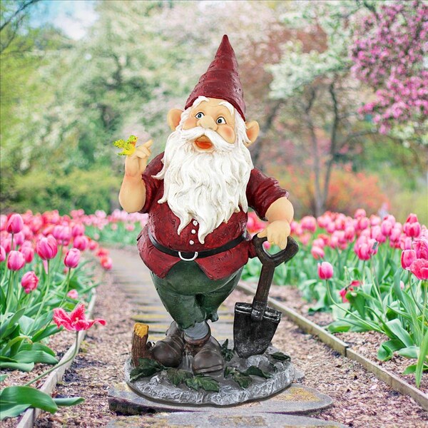 Design Toscano Birdy and Spader the Garden Gnome Statue - EU90015