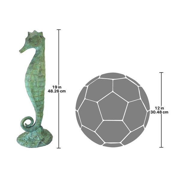 Design Toscano Seahorse Bronze Garden Statue - PK692