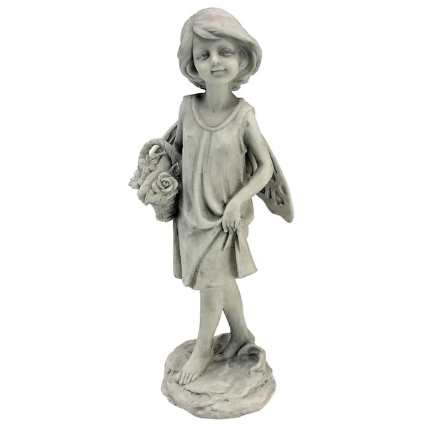 Design Toscano Rose Garden Fairy with Basket Statue - SH9403614