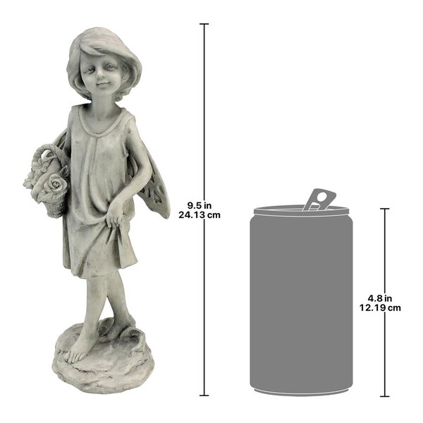 Design Toscano Rose Garden Fairy with Basket Statue - SH9403614