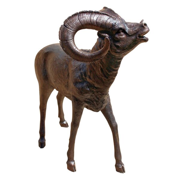 Design Toscano Big Horn Sheep Cast Bronze Garden Statue - AS25194