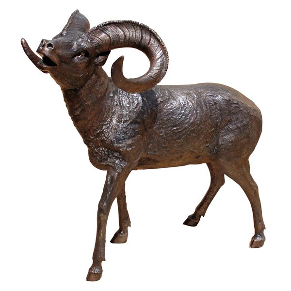 Design Toscano Big Horn Sheep Cast Bronze Garden Statue - AS25194