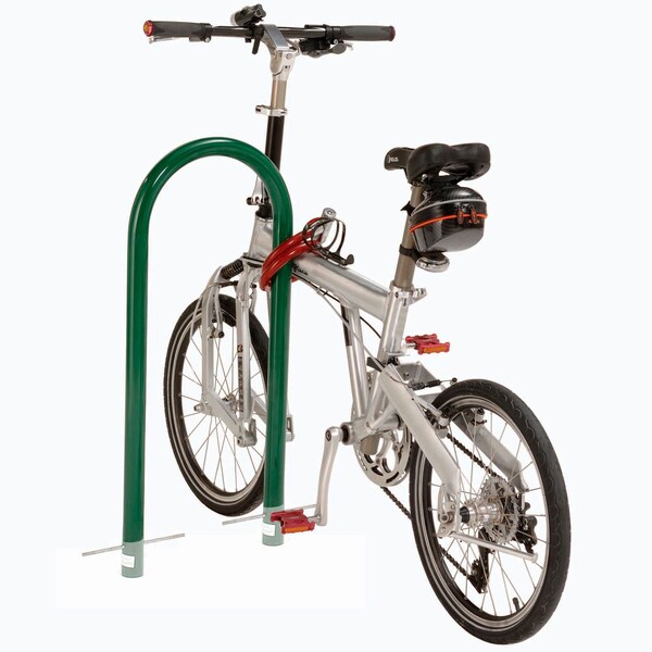 Global Industrial U-Rack Bike Rack, Green, Below Ground Mount, 2-Bike Capacity - 442804GGN