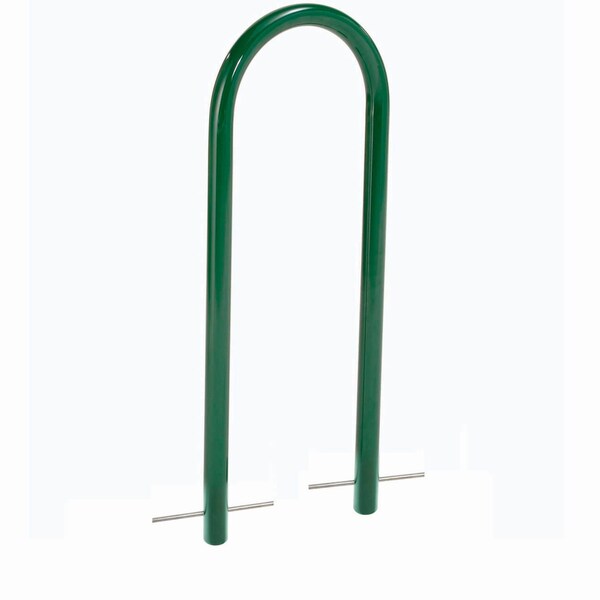 Global Industrial U-Rack Bike Rack, Green, Below Ground Mount, 2-Bike Capacity - 442804GGN