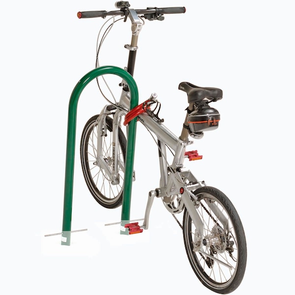 Global Industrial U-Rack Bike Rack, Green, Below Ground Mount, 2-Bike Capacity - 442804GGN