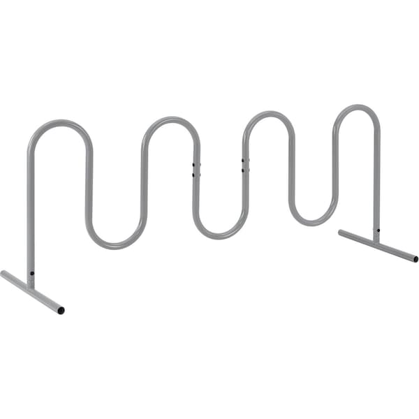 Global Industrial Wave Bike Rack, 9-Bike Capacity, Free Standing, Gray - 670349FGY