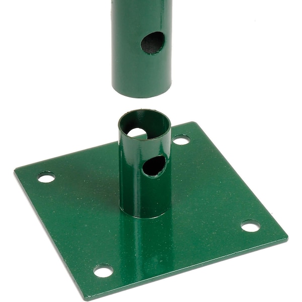 Global Industrial Wave Bike Rack, Green, Flange Mount, 7-Bike Capacity - 652778MGN