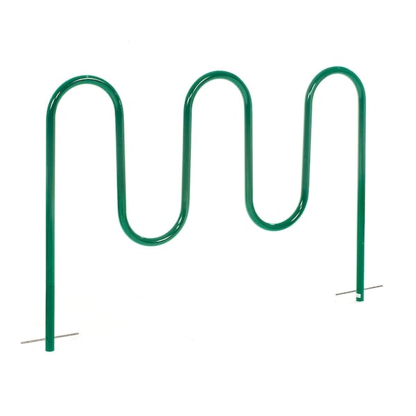Global Industrial Wave Bike Rack, Green, Below Ground Mount, 7-Bike  Capacity - 652778GGN