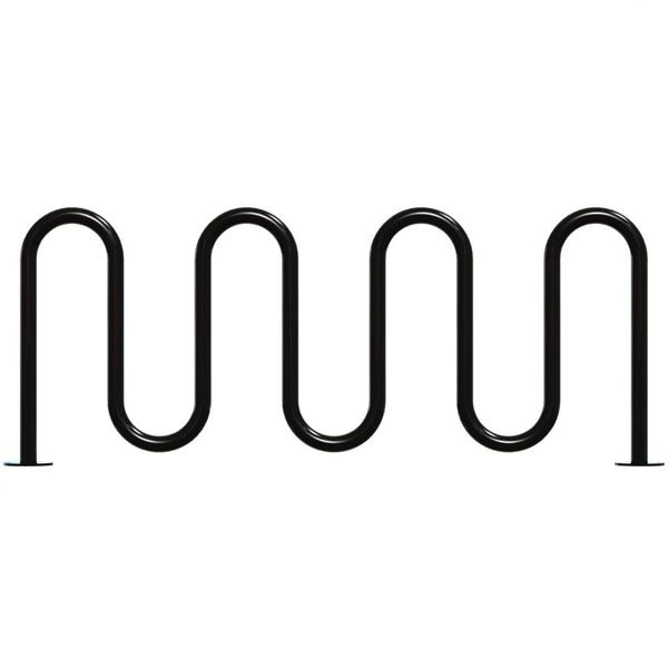 Madrax Bike Rack, Blk, (9) Bikes, 36 in. H, 3 in. W - QS-H36-9-SF-B
