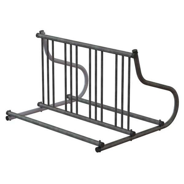 Madrax Bike Rack, 2-Sided, 8-Bike, 48 in., Silver - QS-GR110-G