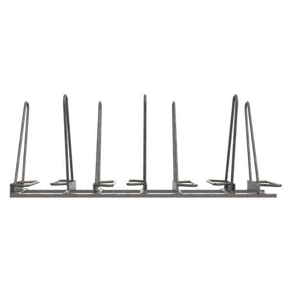 Madrax Bike Rack, Galv, (7)Bikes, 77in.L, 24-3/4inW - SHK-DBL-7-G