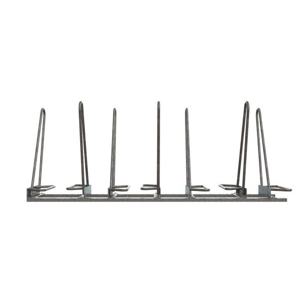 Madrax Bike Rack, Galv, (7)Bikes, 77in.L, 24-3/4inW - SHK-DBL-7-G