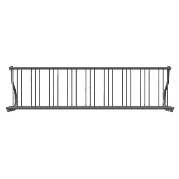 Madrax Bike Rack, 2-Sided, 18-Bike, 110 in., Silver - QS-GR112-G