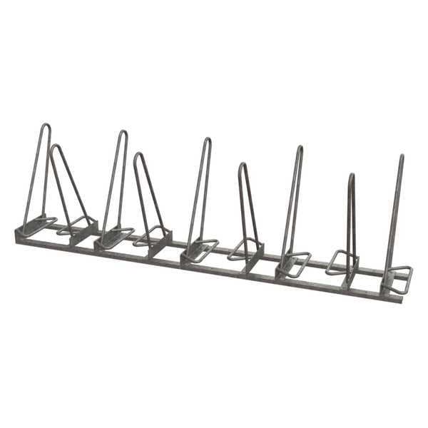Madrax Bike Rack, Galv, (9)Bikes, 101inL, 24-3/4inW - SHK-DBL-9-G