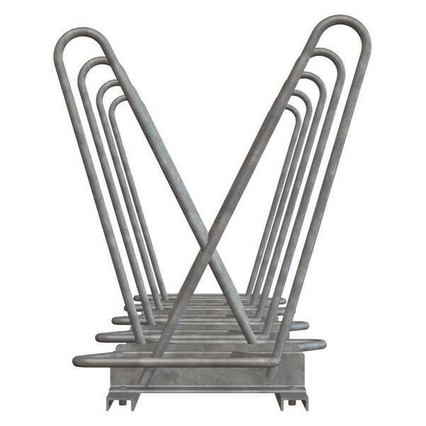 Madrax Bike Rack, Galv, (9)Bikes, 101inL, 24-3/4inW - SHK-DBL-9-G