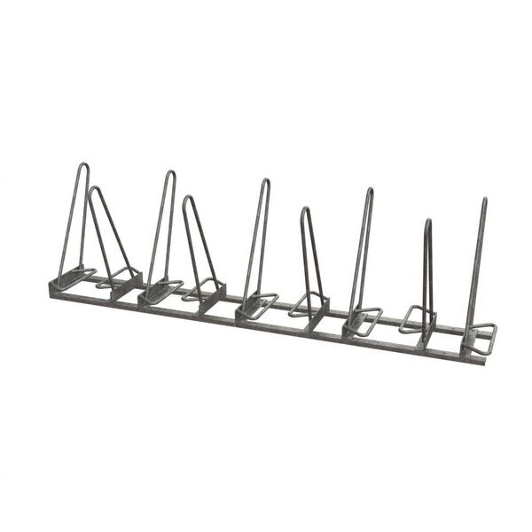 Madrax Bike Rack, Galv, (9)Bikes, 101inL, 24-3/4inW - SHK-DBL-9-G