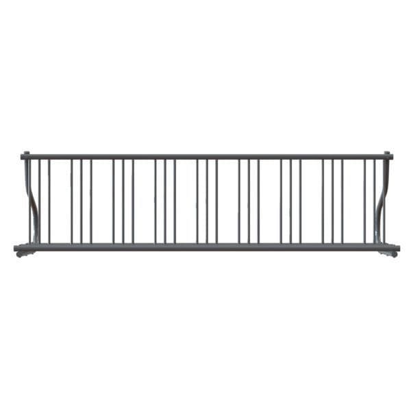 Madrax Bike Rack, 1-Sided, 9-Bike, 110 in., Black - QS-GR116-B