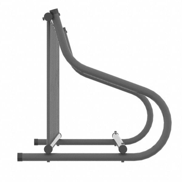 Madrax Bike Rack, 1-Sided, 9-Bike, 110 in., Black - QS-GR116-B