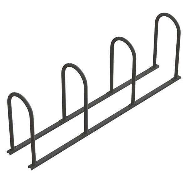 Madrax Bike Rack, 2-Sided, 8-Bike, Black/Silver - UT160-8-B
