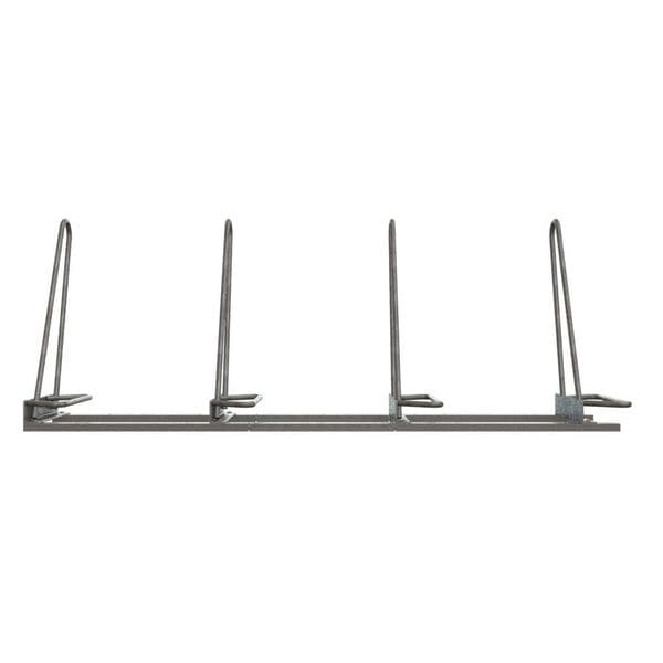 Madrax Bike Rack, Galv, (4)Bikes, 77 inL, 22-1/4inW - SHK-SNG-4-G