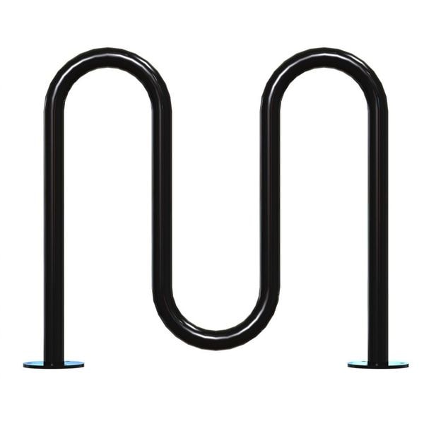 Madrax Bike Rack, Blk, (5) Bikes, 36 in. H, 3 in. W - QS-H36-5-SF-B