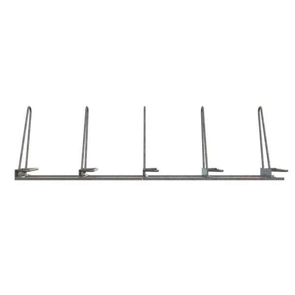 Madrax Bike Rack, Galv, (5)Bikes, 29-1/2inH, 101inL - SHK-SNG-5-G