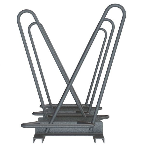 Madrax Bike Rack, Galv, (5)Bikes, 29-1/2in.H, 53inL - SHK-DBL-5-G