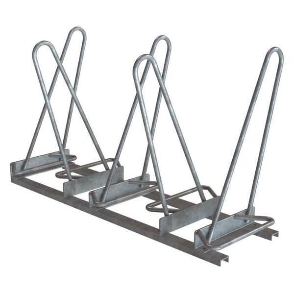 Madrax Bike Rack, Galv, (5)Bikes, 29-1/2in.H, 53inL - SHK-DBL-5-G