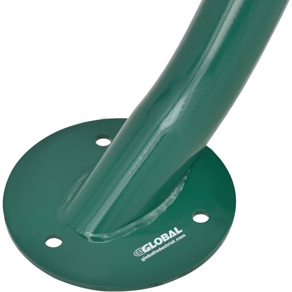 Global Industrial Circle Bike Rack, 37W x 33-1/2H, 2 Bike Capacity, Flange Mount, Green - 708388GN