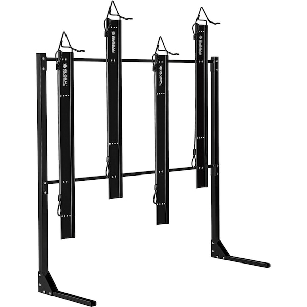 Global Industrial Indoor Vertical Fat Tire Bike Rack, Lockable, 4 Bike Capacity, Black - 670516