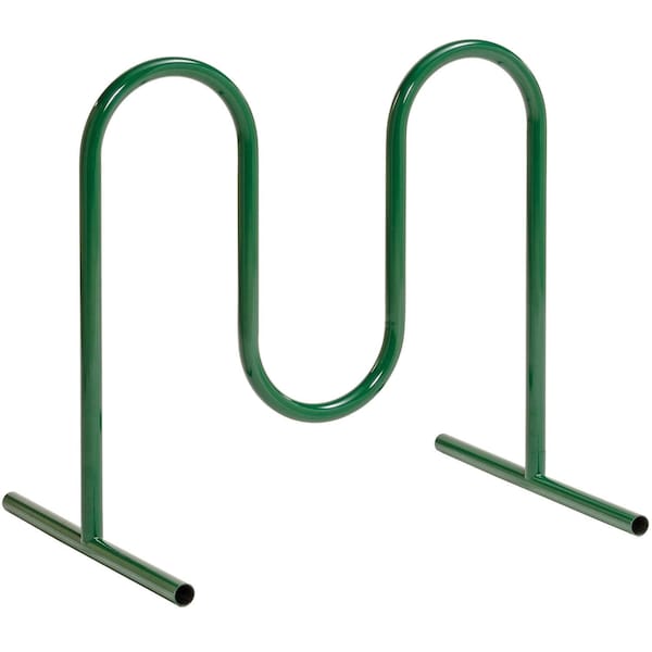 Global Industrial Wave Bike Rack, Green, Free Standing, 5-Bike - 652777FGN