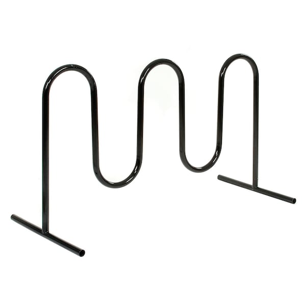 Global Industrial Wave Bike Rack, Black, Free Standing, 7-Bike - 652778F