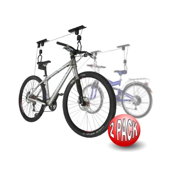 Leisure Sports Set of 2 Leisure Sports Bike Storage Hoists, Pulley and Strap System to Lift Bicycles, Ladders - 153715ZKT