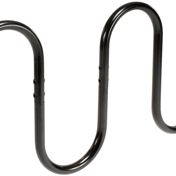 Global Industrial Wave Bike Rack, Black, Flange Mount, 9-Bike Capacity - 652779M