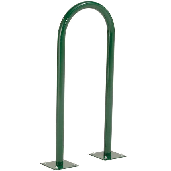 Global Industrial U-Rack Bike Rack, Green, Flange Mount, 2-Bike Capacity - 442804MGN