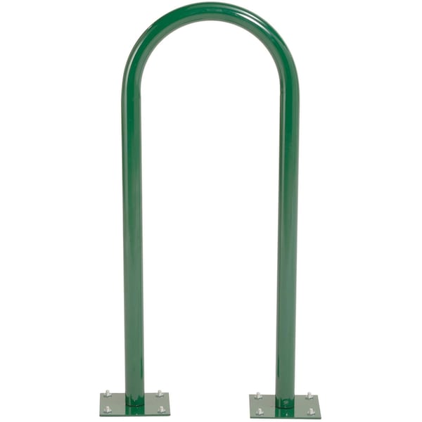 Global Industrial U-Rack Bike Rack, Green, Flange Mount, 2-Bike Capacity - 442804MGN
