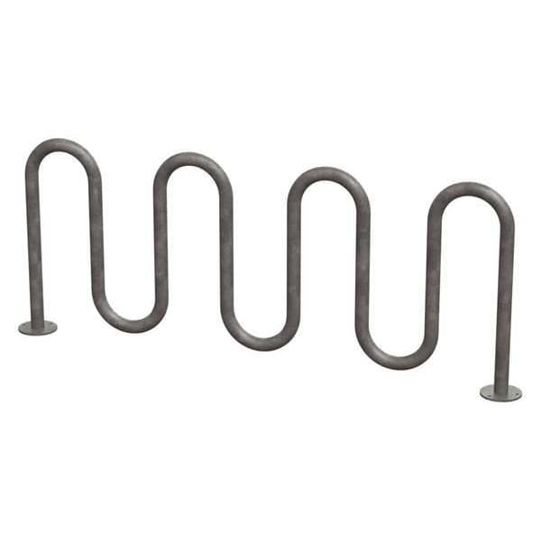 Madrax Bike Rack, Galv, (9)Bikes, 36 in. H, 3 in. W - QS-H36-9-SF-G