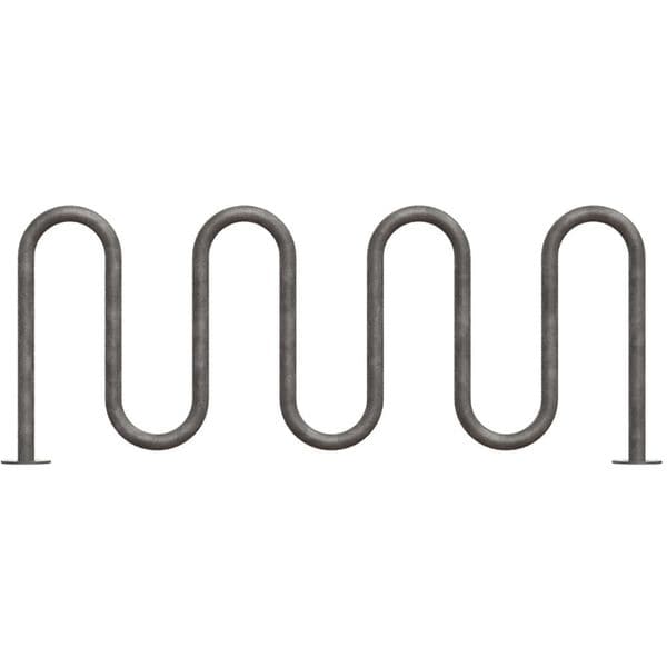 Madrax Bike Rack, Galv, (9)Bikes, 36 in. H, 3 in. W - QS-H36-9-SF-G