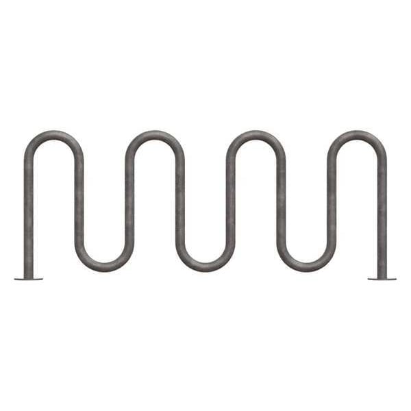 Madrax Bike Rack, Galv, (9)Bikes, 36 in. H, 3 in. W - QS-H36-9-SF-G