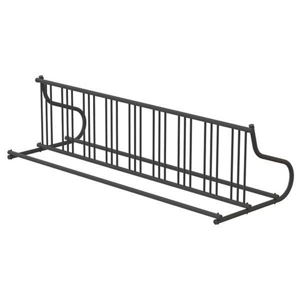 Madrax Bike Rack, 2-Sided, 18-Bike, 110 in., Black - QS-GR112-B