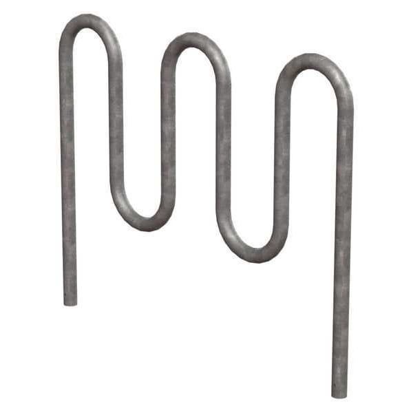 Madrax Bike Rack, Galv, (7)Bikes, 46 in. H, 3 in. W - QS-H36-7-IG-G